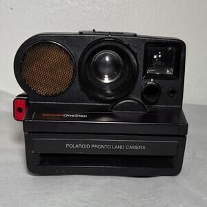 Polaroid Sonar One Step Pronto Land Camera Black Not Tested Pre-owned